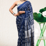 Printed Pure Cotton Saree With Blouse