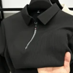 Men's Ethereal Realm Zipper Polo T-Shirt – Stylish Casual Wear