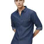 The Zyra Wear Men’s Regular Fit Denim Shirt