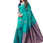 The Zyra Wear Women’s Banarasi Silk Jacquard Saree with Blouse